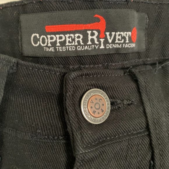 Copper Fit Jeans Copper Rivet Skinny Fit Black Jeans With Side